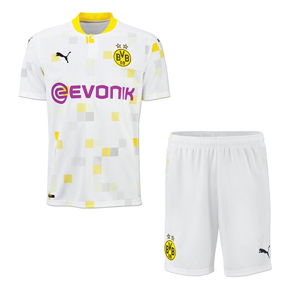 Camiseta Borussia Dortmund Tercera Equipación Niños 2020-2021 Blanco